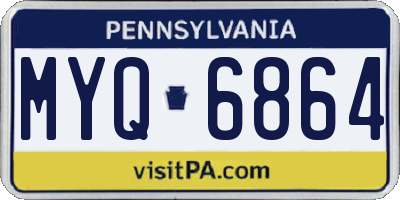 PA license plate MYQ6864