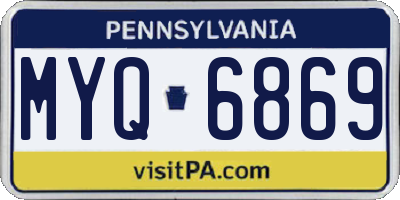 PA license plate MYQ6869
