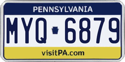 PA license plate MYQ6879