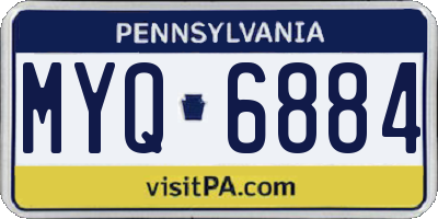 PA license plate MYQ6884