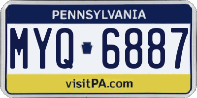 PA license plate MYQ6887