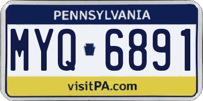 PA license plate MYQ6891