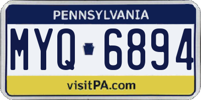 PA license plate MYQ6894