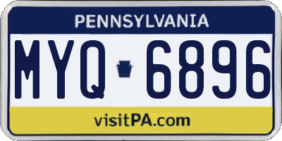 PA license plate MYQ6896