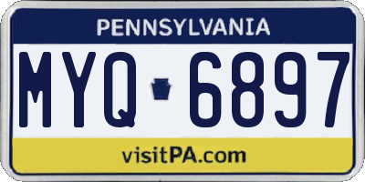 PA license plate MYQ6897