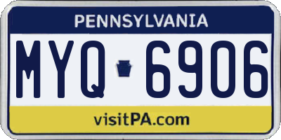 PA license plate MYQ6906