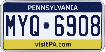 PA license plate MYQ6908