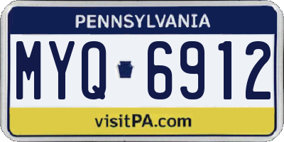 PA license plate MYQ6912
