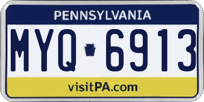 PA license plate MYQ6913