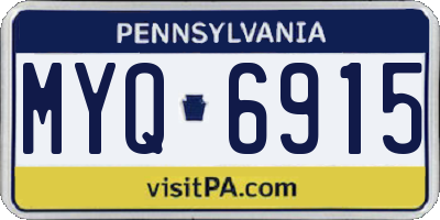 PA license plate MYQ6915