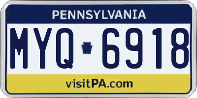 PA license plate MYQ6918