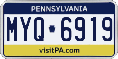 PA license plate MYQ6919