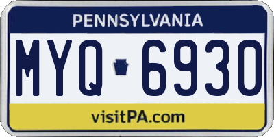 PA license plate MYQ6930