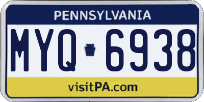 PA license plate MYQ6938