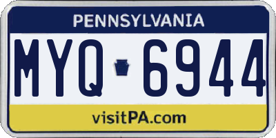 PA license plate MYQ6944