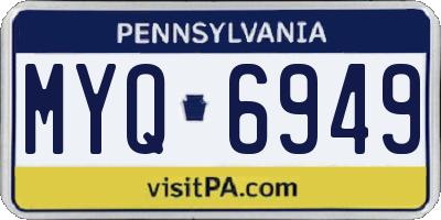 PA license plate MYQ6949