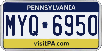 PA license plate MYQ6950