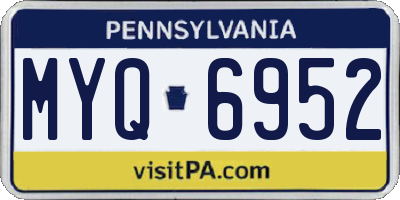 PA license plate MYQ6952