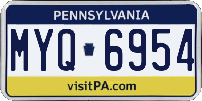 PA license plate MYQ6954