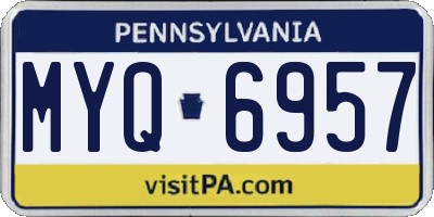 PA license plate MYQ6957