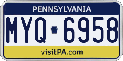 PA license plate MYQ6958