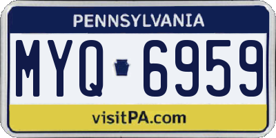 PA license plate MYQ6959