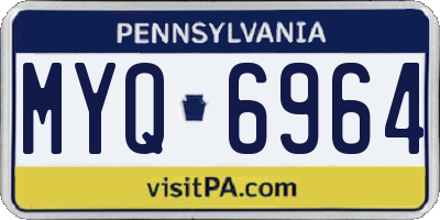 PA license plate MYQ6964