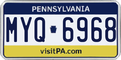 PA license plate MYQ6968