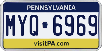 PA license plate MYQ6969