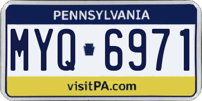 PA license plate MYQ6971