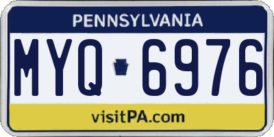 PA license plate MYQ6976