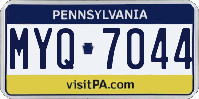 PA license plate MYQ7044