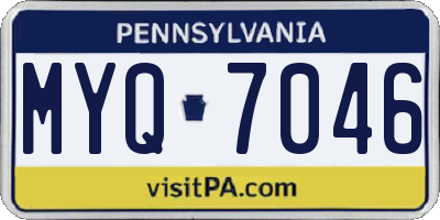 PA license plate MYQ7046