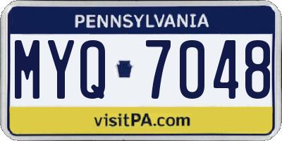 PA license plate MYQ7048