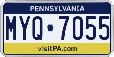 PA license plate MYQ7055