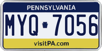 PA license plate MYQ7056
