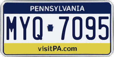 PA license plate MYQ7095