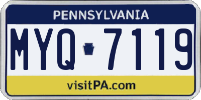 PA license plate MYQ7119