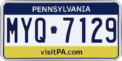 PA license plate MYQ7129