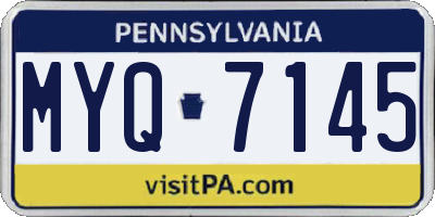 PA license plate MYQ7145