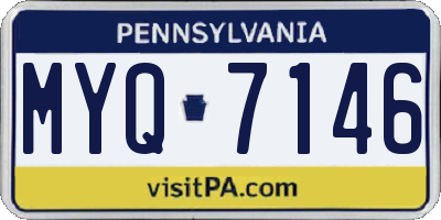 PA license plate MYQ7146
