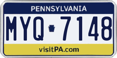 PA license plate MYQ7148