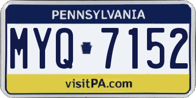 PA license plate MYQ7152