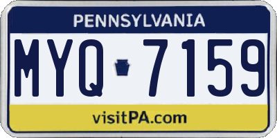 PA license plate MYQ7159