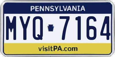 PA license plate MYQ7164