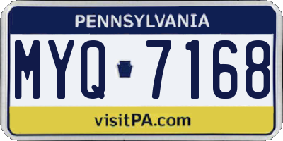PA license plate MYQ7168