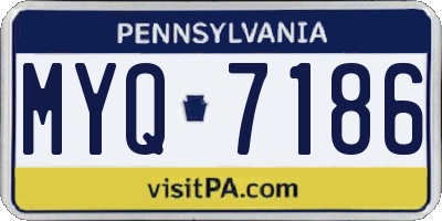 PA license plate MYQ7186