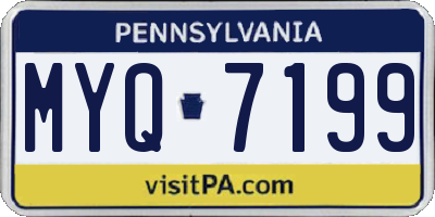 PA license plate MYQ7199