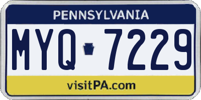 PA license plate MYQ7229