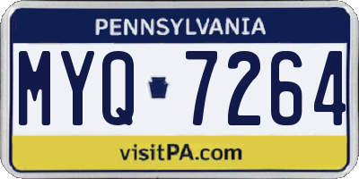 PA license plate MYQ7264
